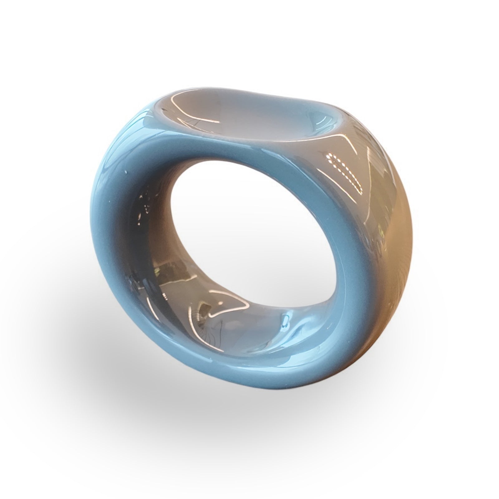 Seramik El Yapımı Yüzük Model Buhurdanlık Gri