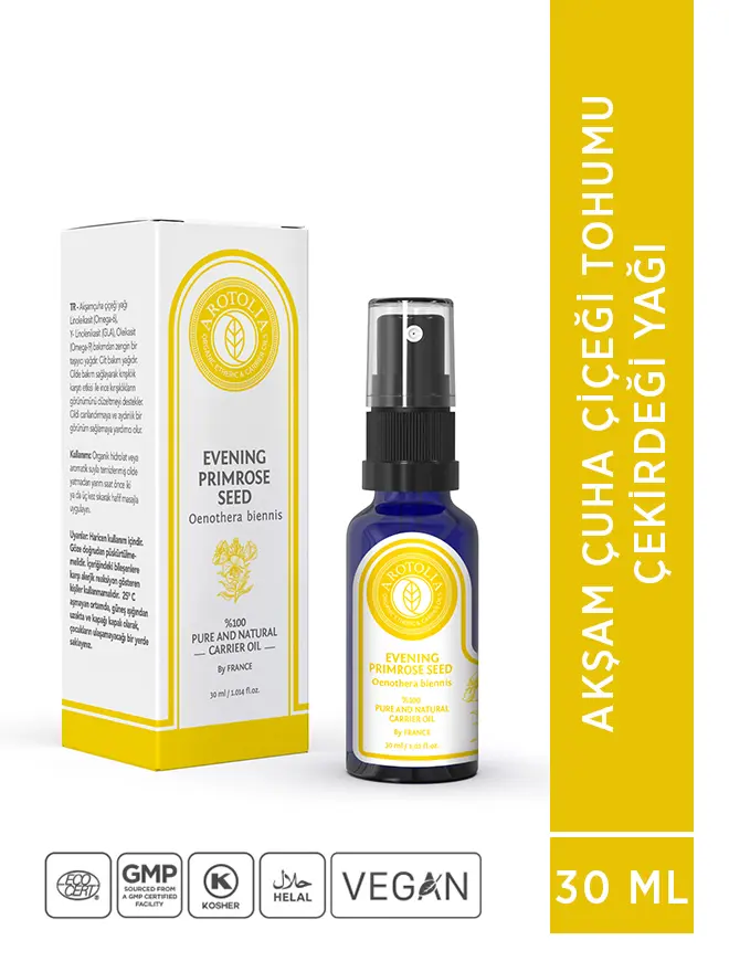 Akşamçuha Çiçeği Tohumu Yağı 30 ml - EVENİNG PRIMROSE SEED